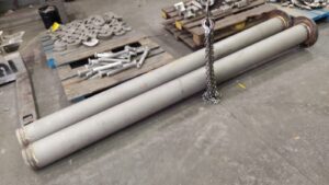 centrifugal casting services showing alloy tube casting process at Great Lakes Industrial Solutions Inc.