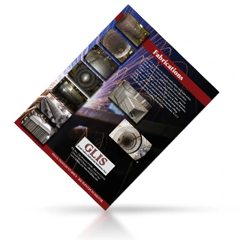 GLIS brochures glass fabrication brochure cover highlighting precision casting and industrial alloy solutions